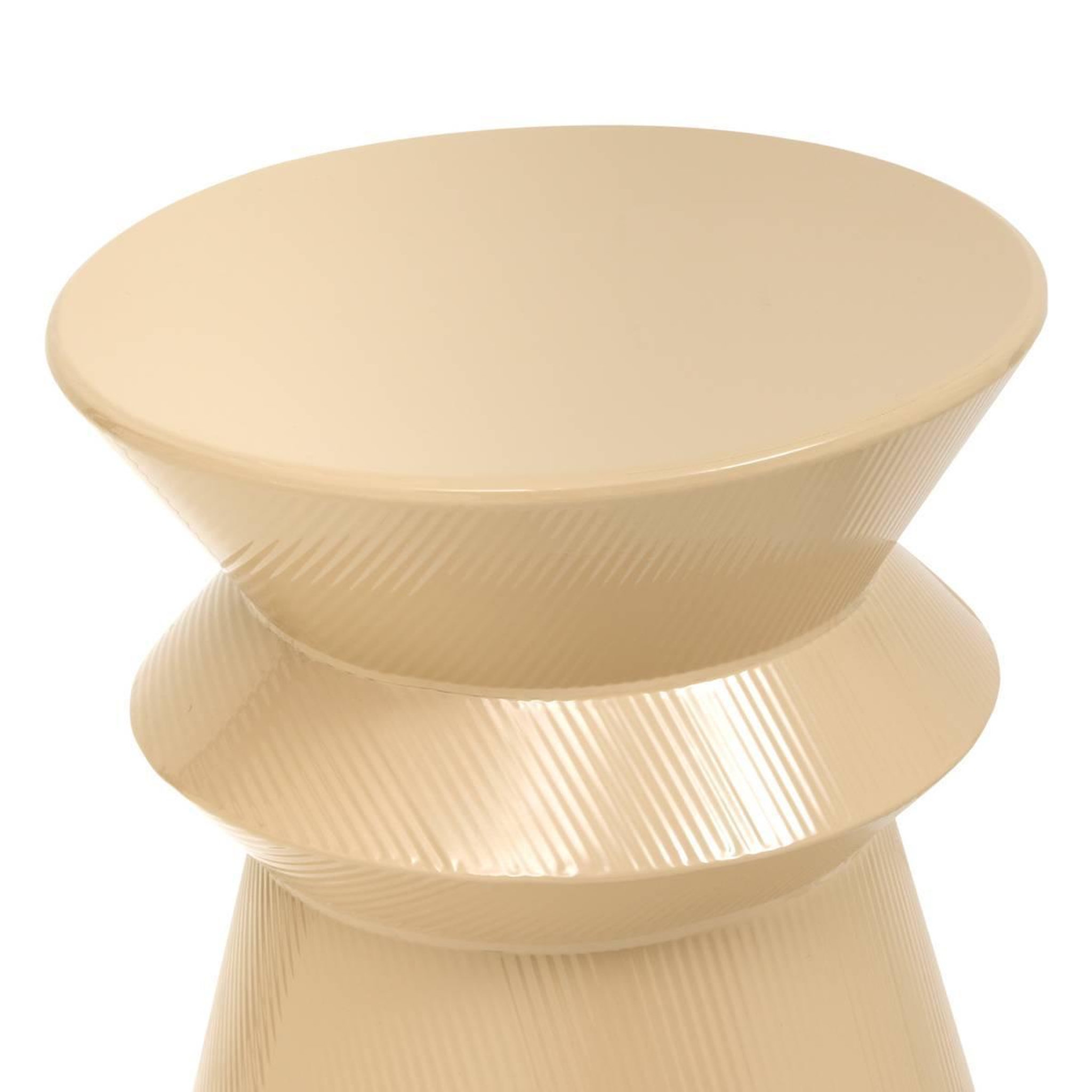 Voir la diapositive 2 : ATMOSPHERA Table d'appoint totem  maya  35cm beige