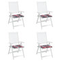 Voir la diapositive 4 : VIDAXL Coussins de chaise de jardin lot de 4 carreaux rouges 50x50x3cm