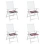 Voir la diapositive 4 : VIDAXL Coussins de chaise de jardin lot de 4 carreaux rouges 50x50x3cm