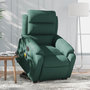 Voir la diapositive 1 : VIDAXL Fauteuil inclinable de massage electrique vert fonce velours