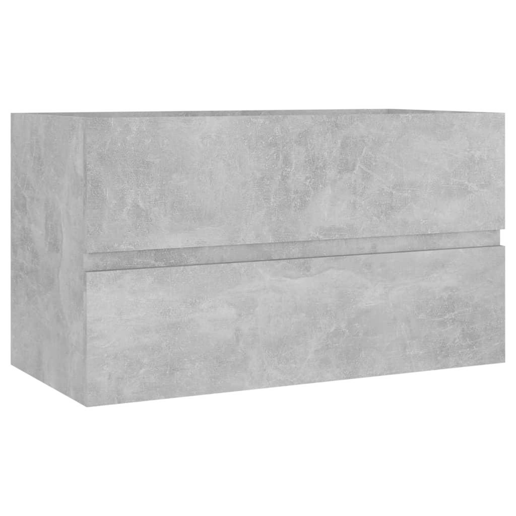 Voir la diapositive 3 : VIDAXL Armoire d'evier et lavabo integre Gris beton Bois d'ingenierie
