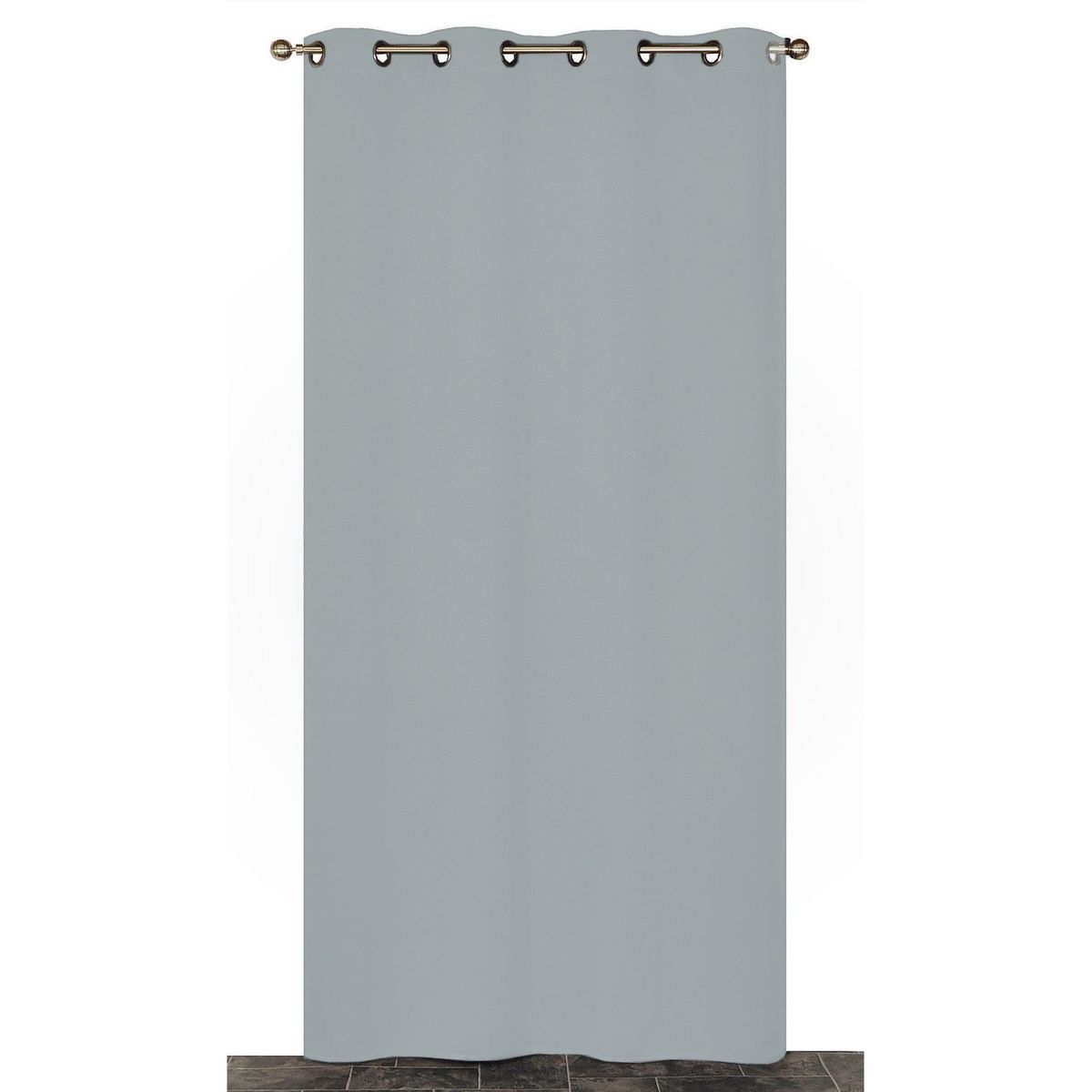 Rideau occultant uni à oeillets en polyester