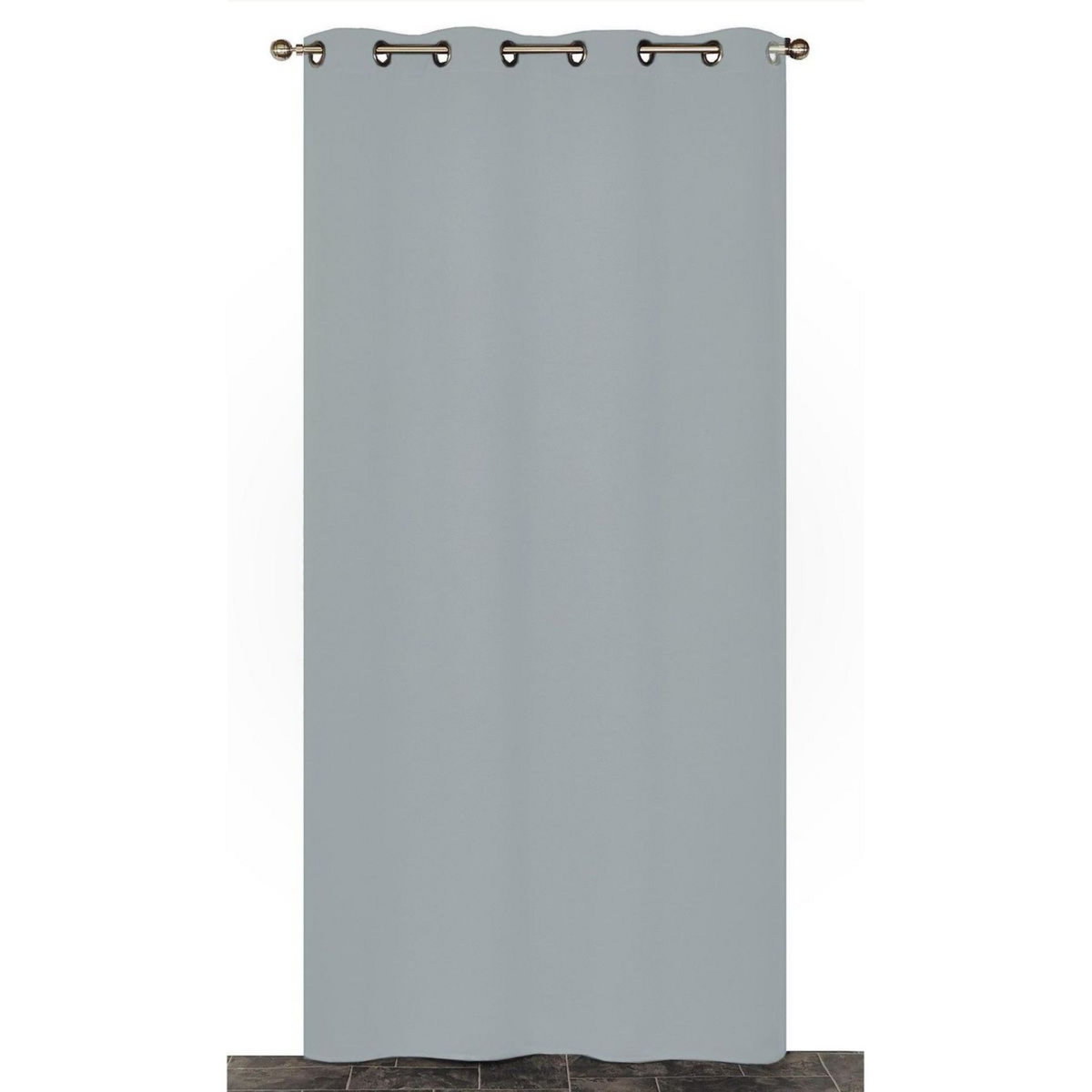 Rideau occultant uni à oeillets en polyester