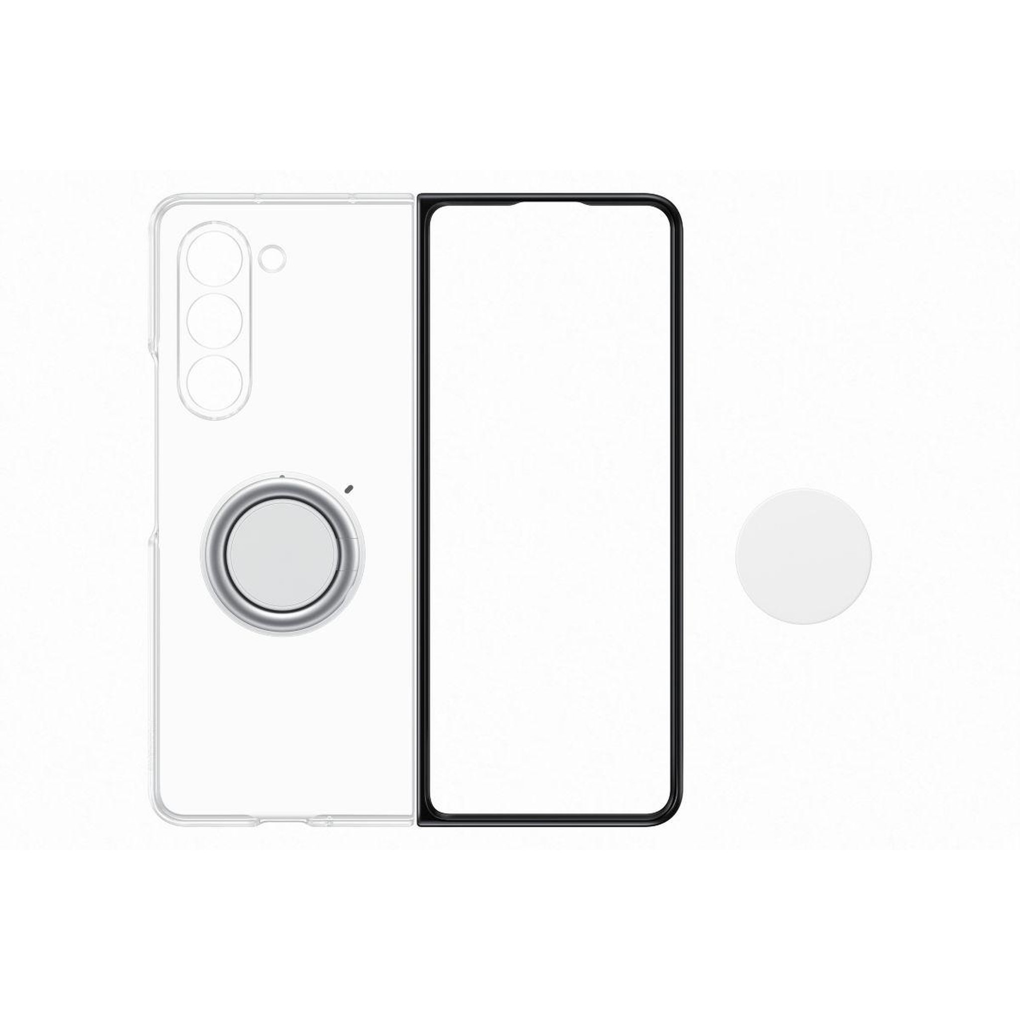 Samsung Coque z fold 5 + support amovible transparente