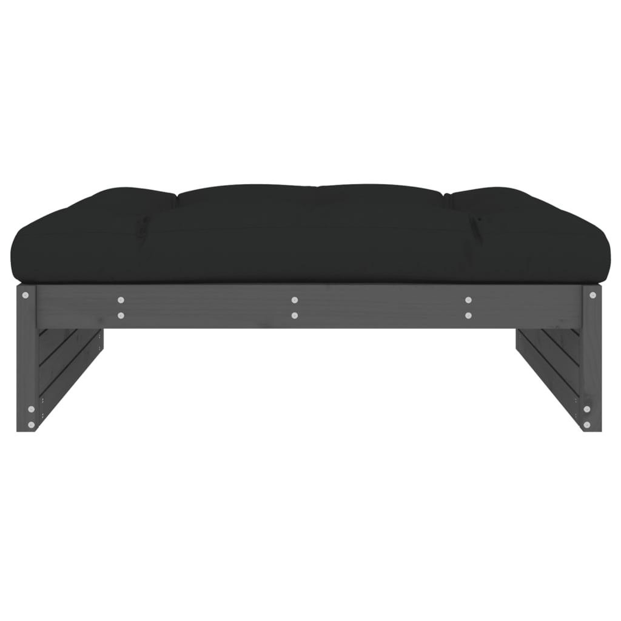 Voir la diapositive 3 : VIDAXL Repose-pied de jardin 120x80 cm gris bois de pin massif