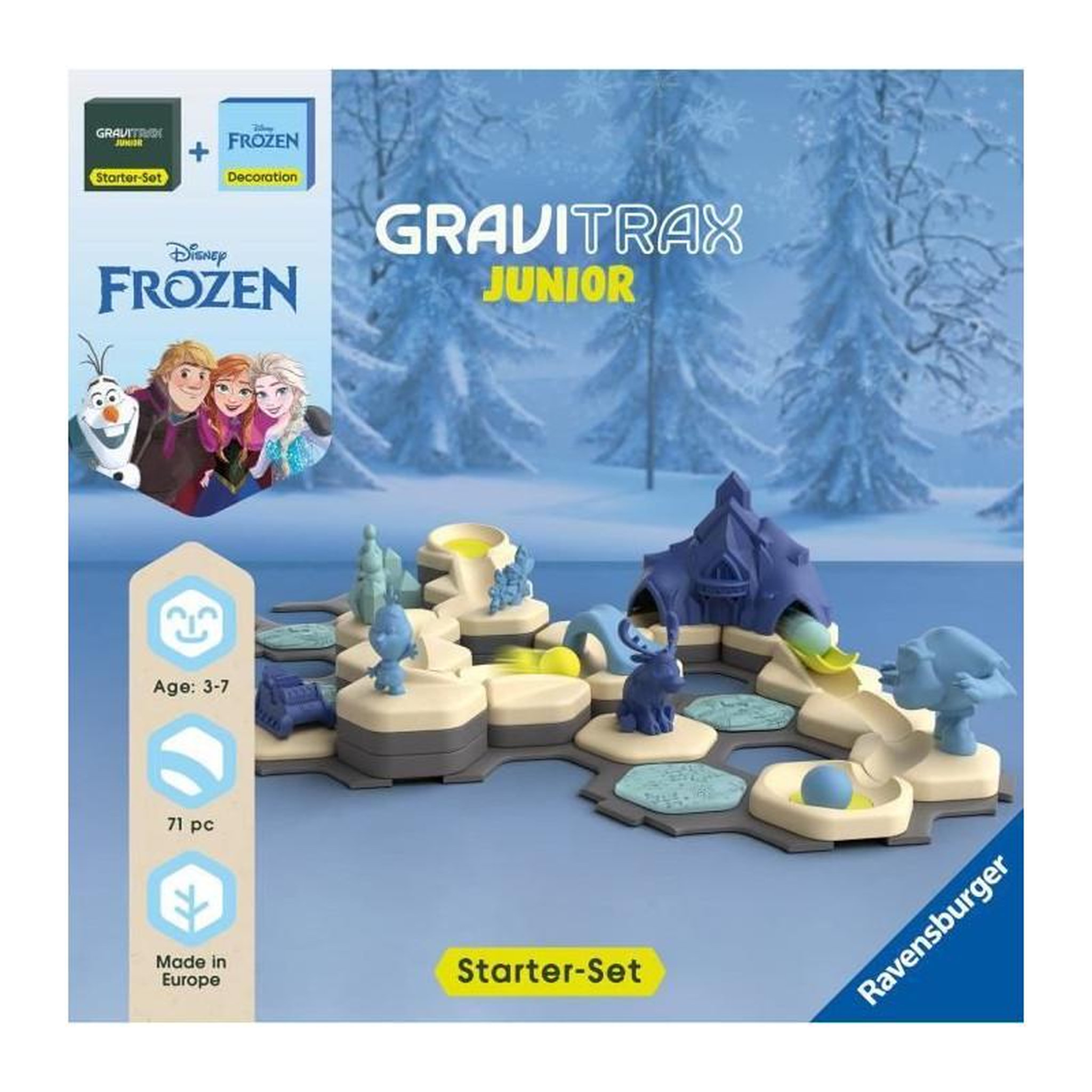 Voir la diapositive 3 : RAVENSBURGER Ravensburger-Gravitrax Junior Starter Set La Reine des Neiges-Jeu de construction STEM-Circuits de billes-71 pieces-Des 3 ans-73