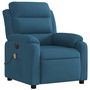 Voir la diapositive 4 : VIDAXL Fauteuil inclinable de massage electrique bleu velours