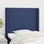 VIDAXL Tete de lit avec oreilles Bleu 83x16x118/128 cm Tissu
