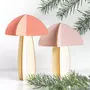 RICO DESIGN Décorations de Noël en bois - 2 champignons en relief