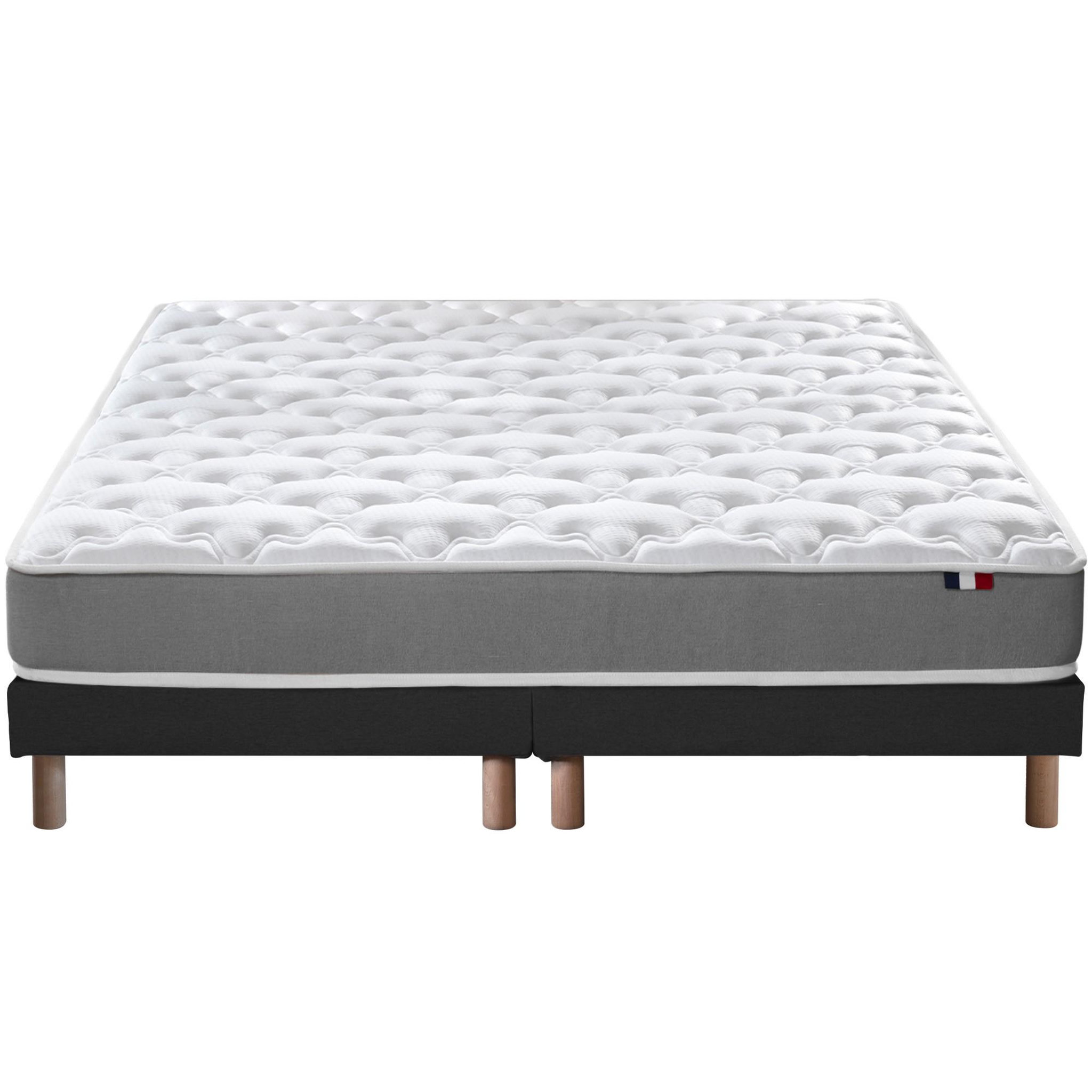 Voir la diapositive 1 : IDLITERIE Ensemble matelas mousse ferme réversible ALTO et sommier - confort français