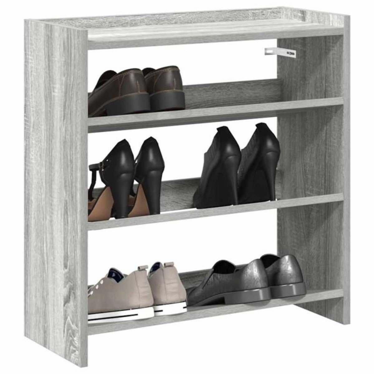 VIDAXL Étagère à chaussures sonoma gris 60x25x62 cm bois d ingénierie