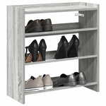 VIDAXL Étagère à chaussures sonoma gris 60x25x62 cm bois d ingénierie