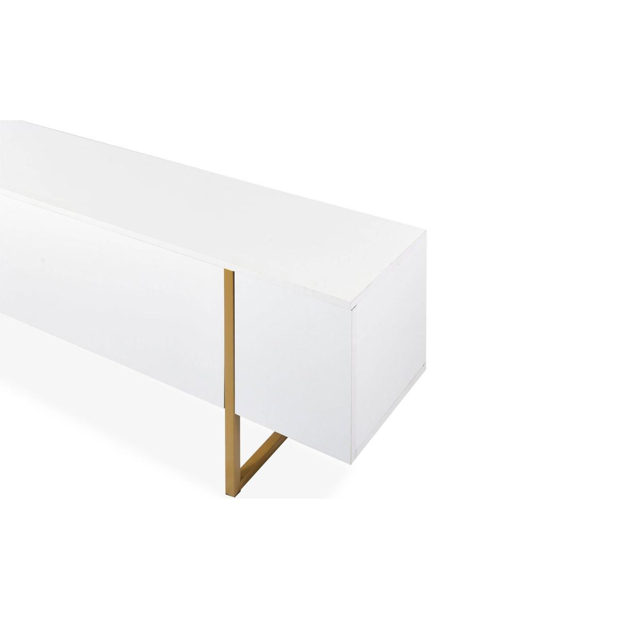 Voir la diapositive 5 : Paris Prix Meuble tv 2 portes  valentin  180cm blanc & or
