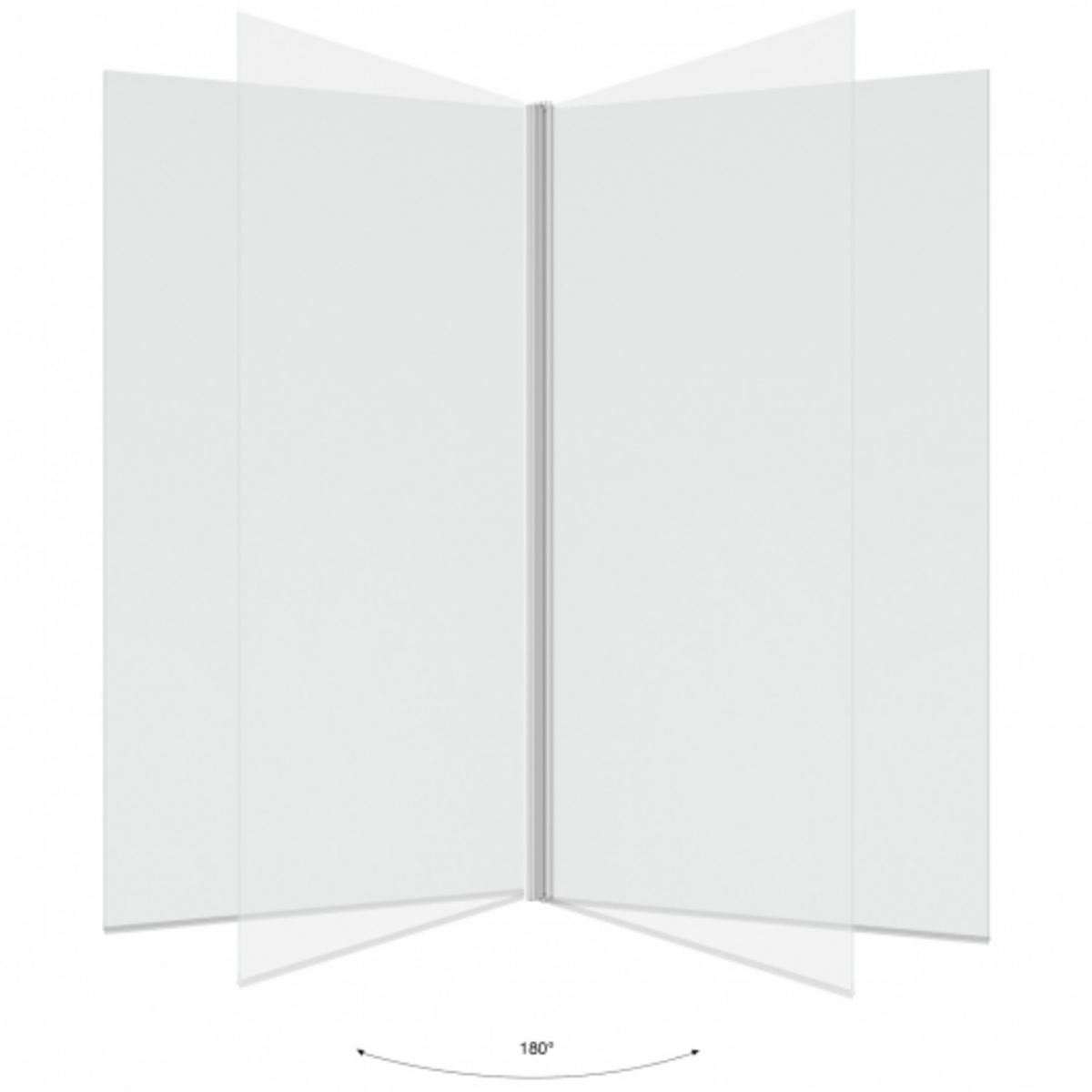 ID MARKET Pare baignoire 1 volet 70x120 cm avec profilé en aluminium argenté