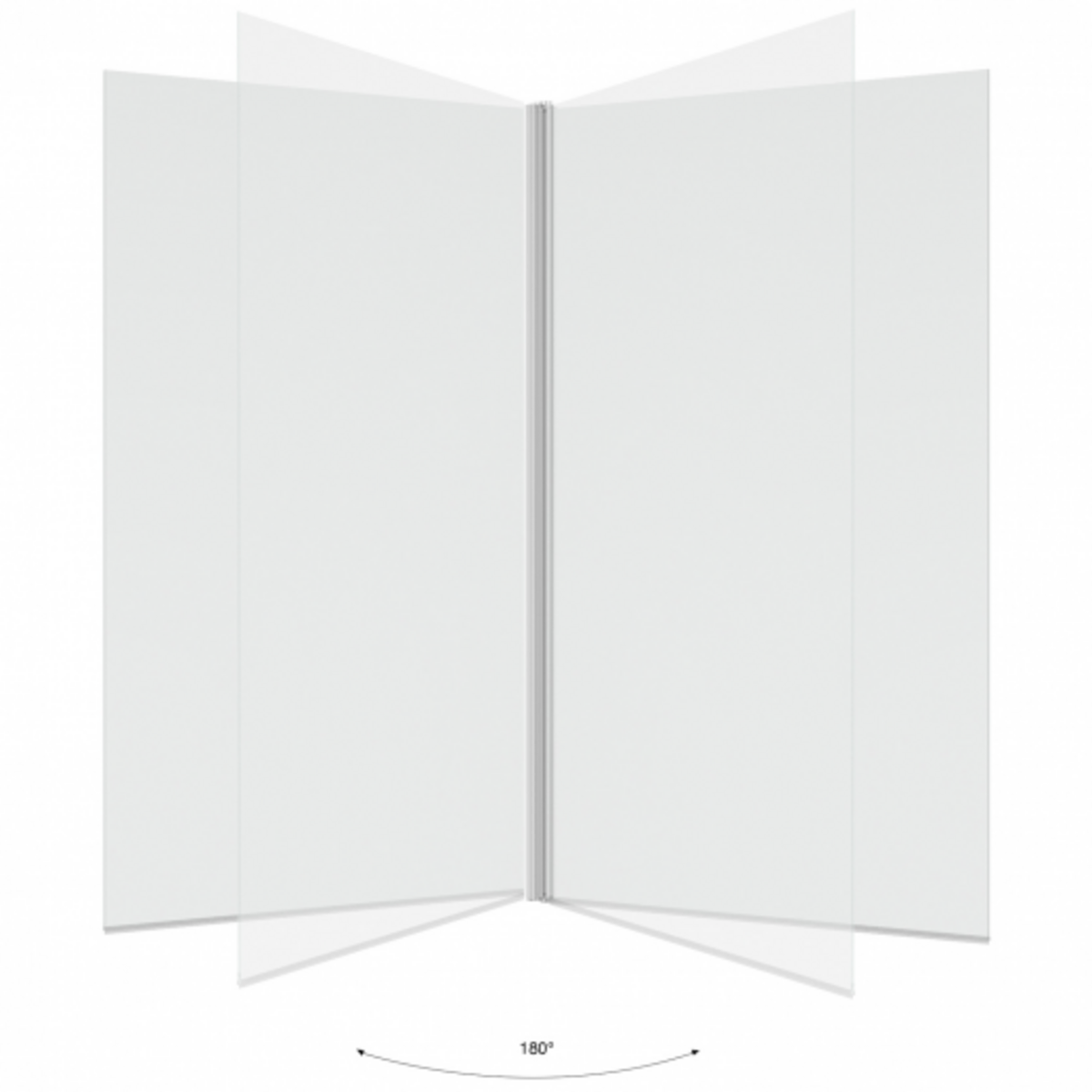 ID MARKET Pare baignoire 1 volet 70x120 cm avec profilé en aluminium argenté