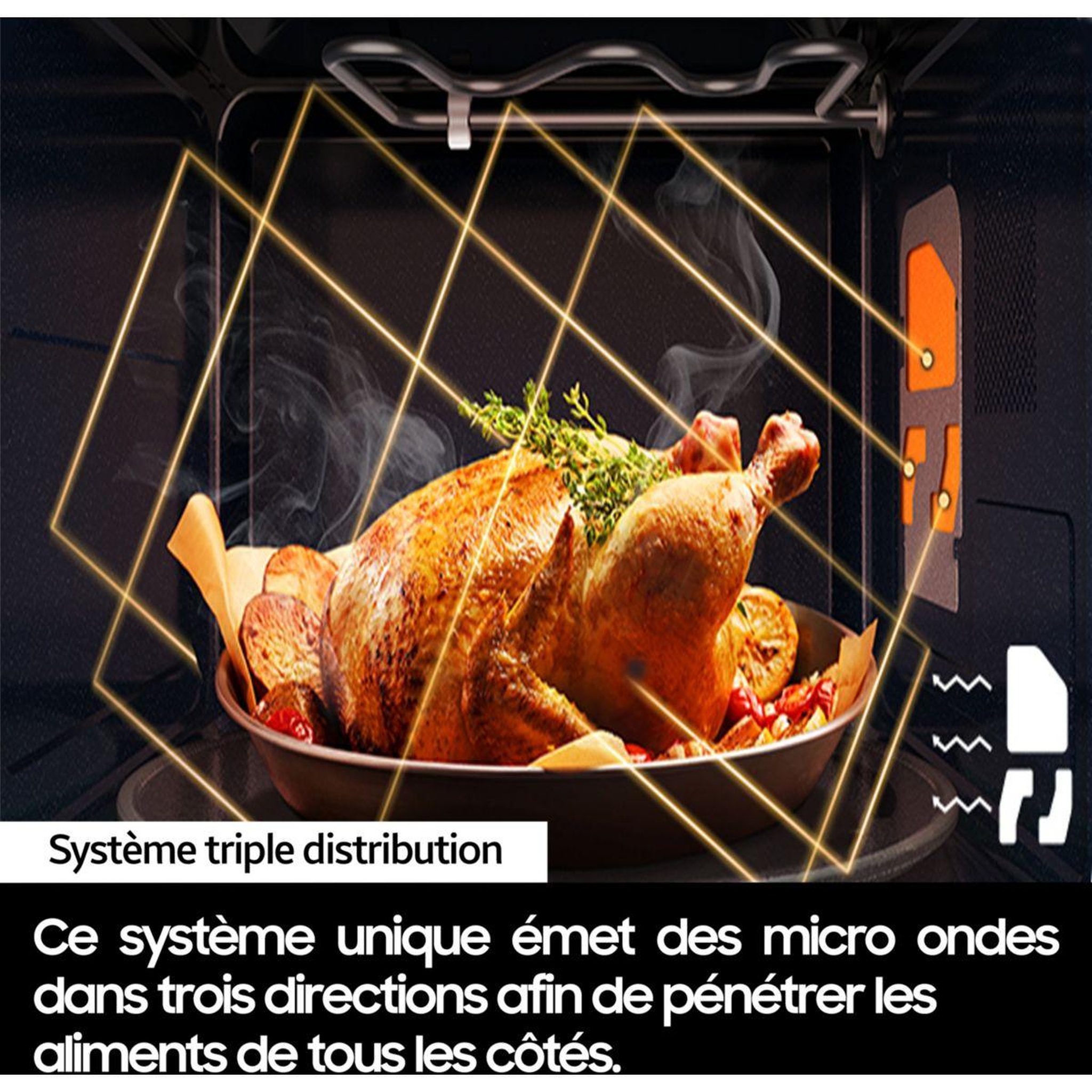 Voir la diapositive 5 : Samsung Micro ondes grill encastrable MG20A7013CB