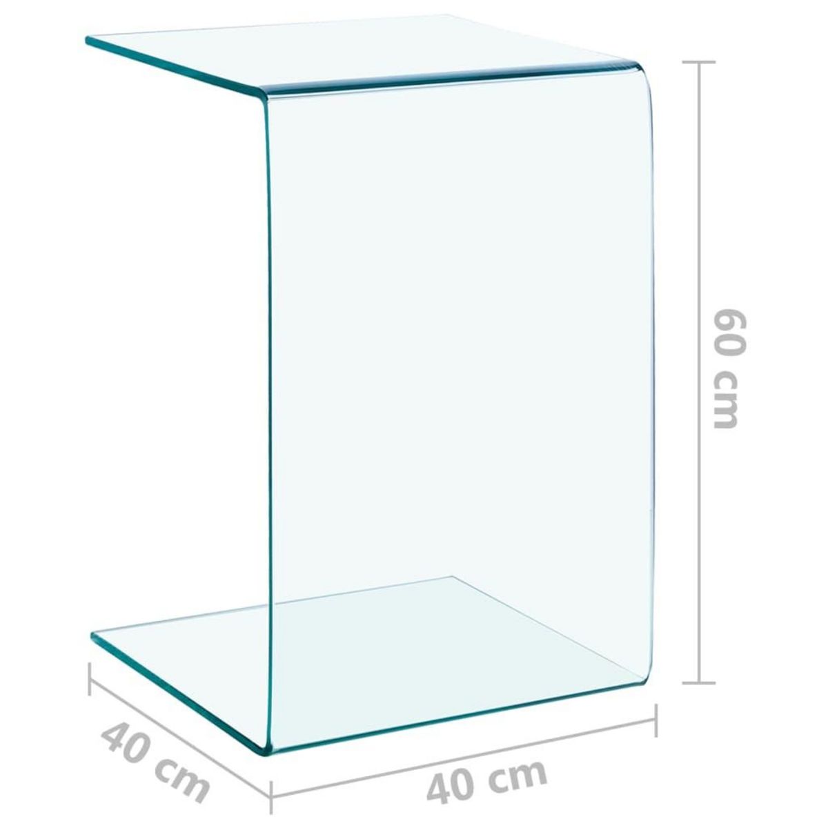 VIDAXL Table d'appoint 40x40x60 cm Verre trempe