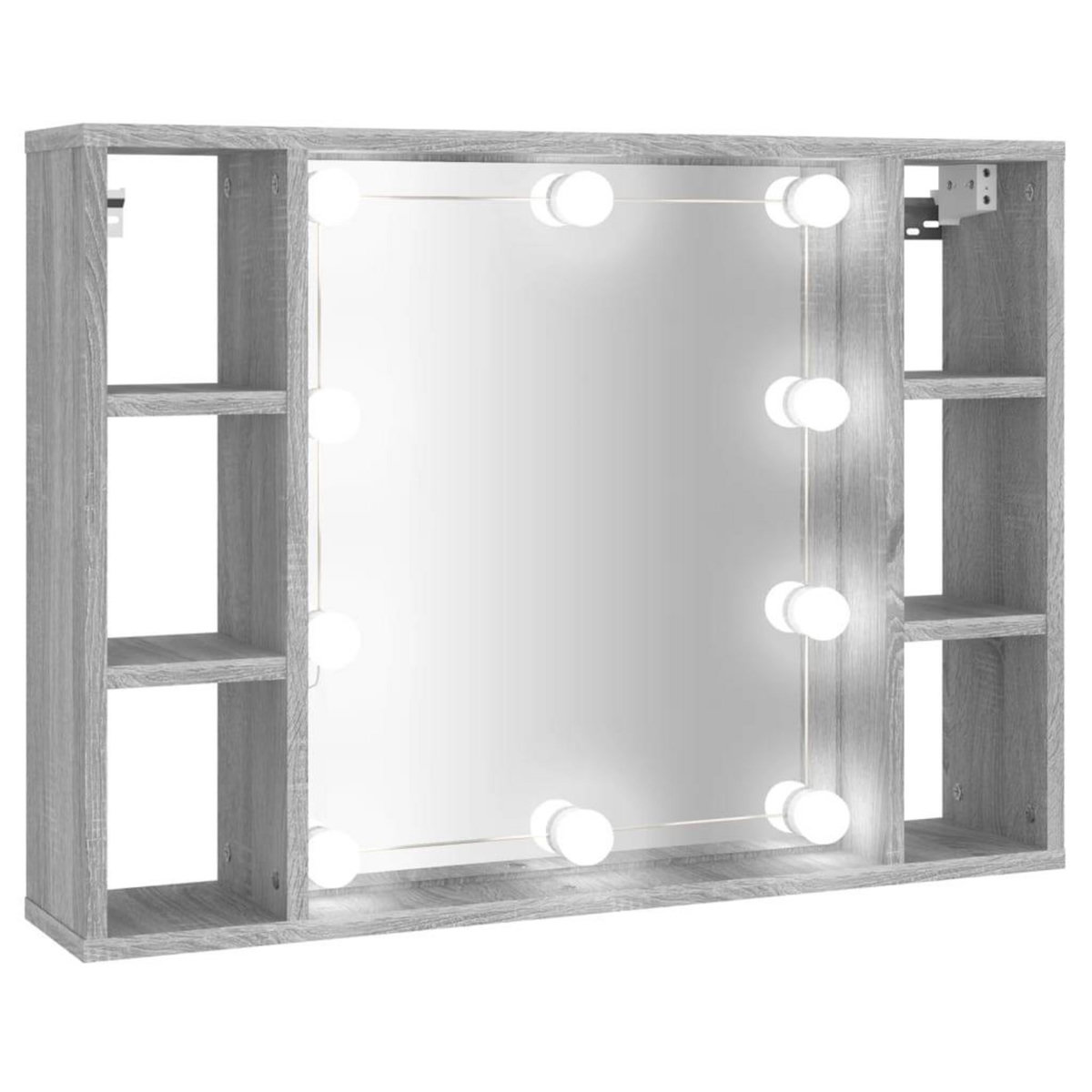 VIDAXL Armoire a miroir avec LED Sonoma gris 76x15x55 cm