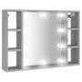 Voir la diapositive 2 : VIDAXL Armoire a miroir avec LED Sonoma gris 76x15x55 cm