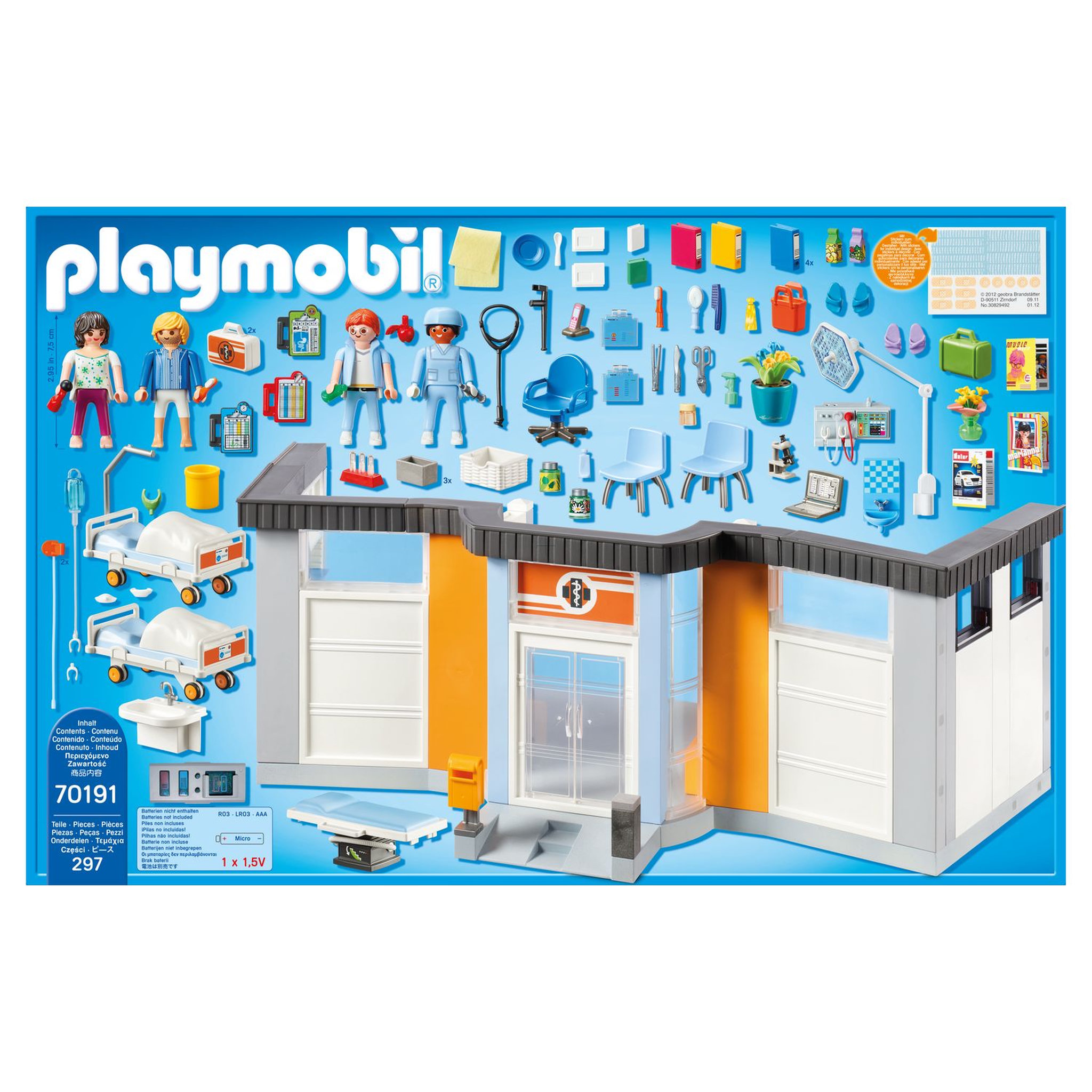 Voir la diapositive 3 : PLAYMOBIL 70191 - City Life - Clinique équipée