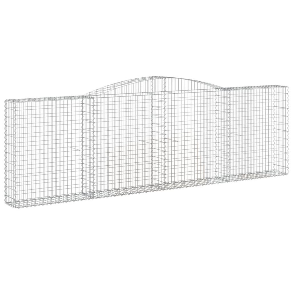 VIDAXL Paniers a gabions arques 10 pcs 400x30x120/140 cm Fer galvanise