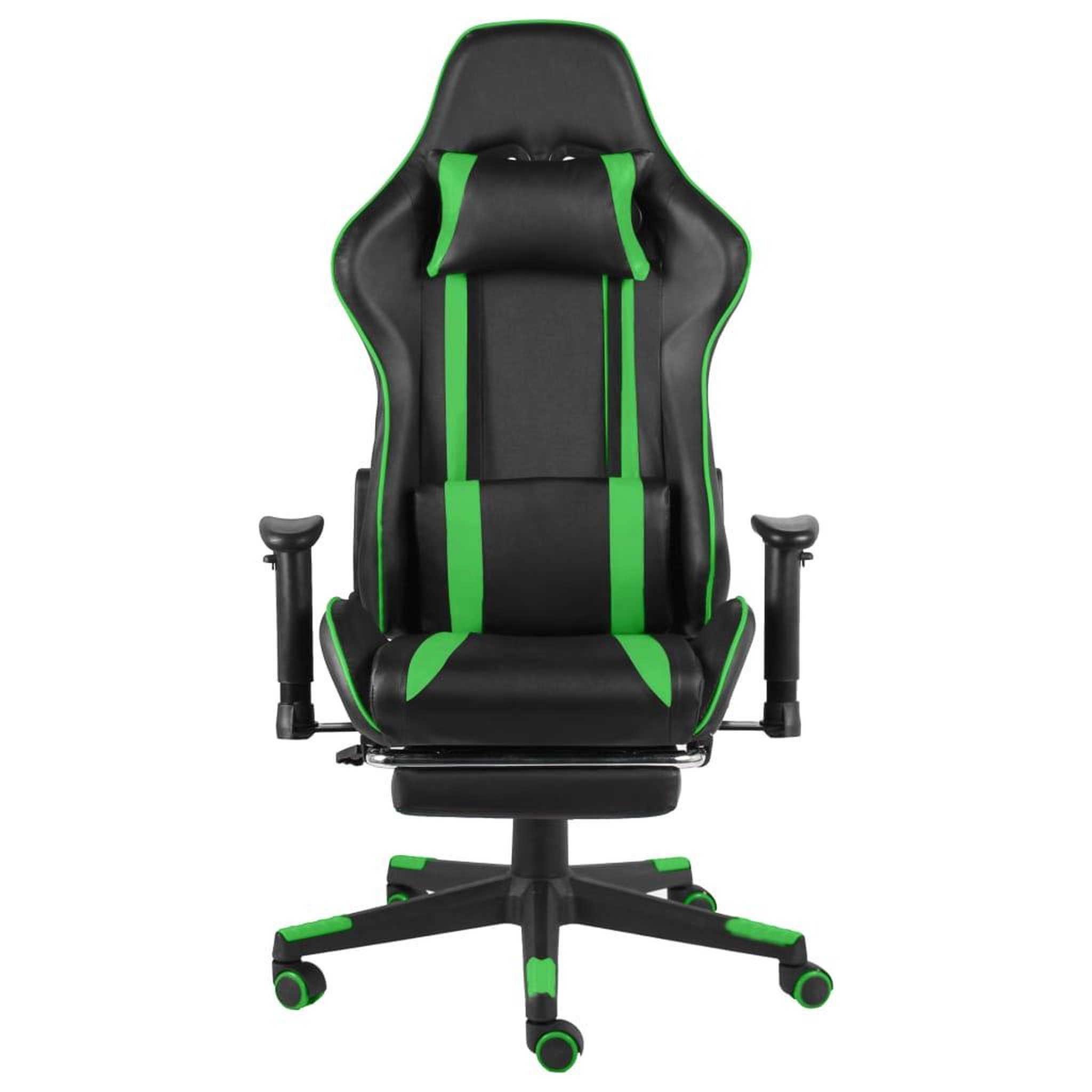 Voir la diapositive 2 : VIDAXL Chaise de jeu pivotante avec repose-pied Vert PVC