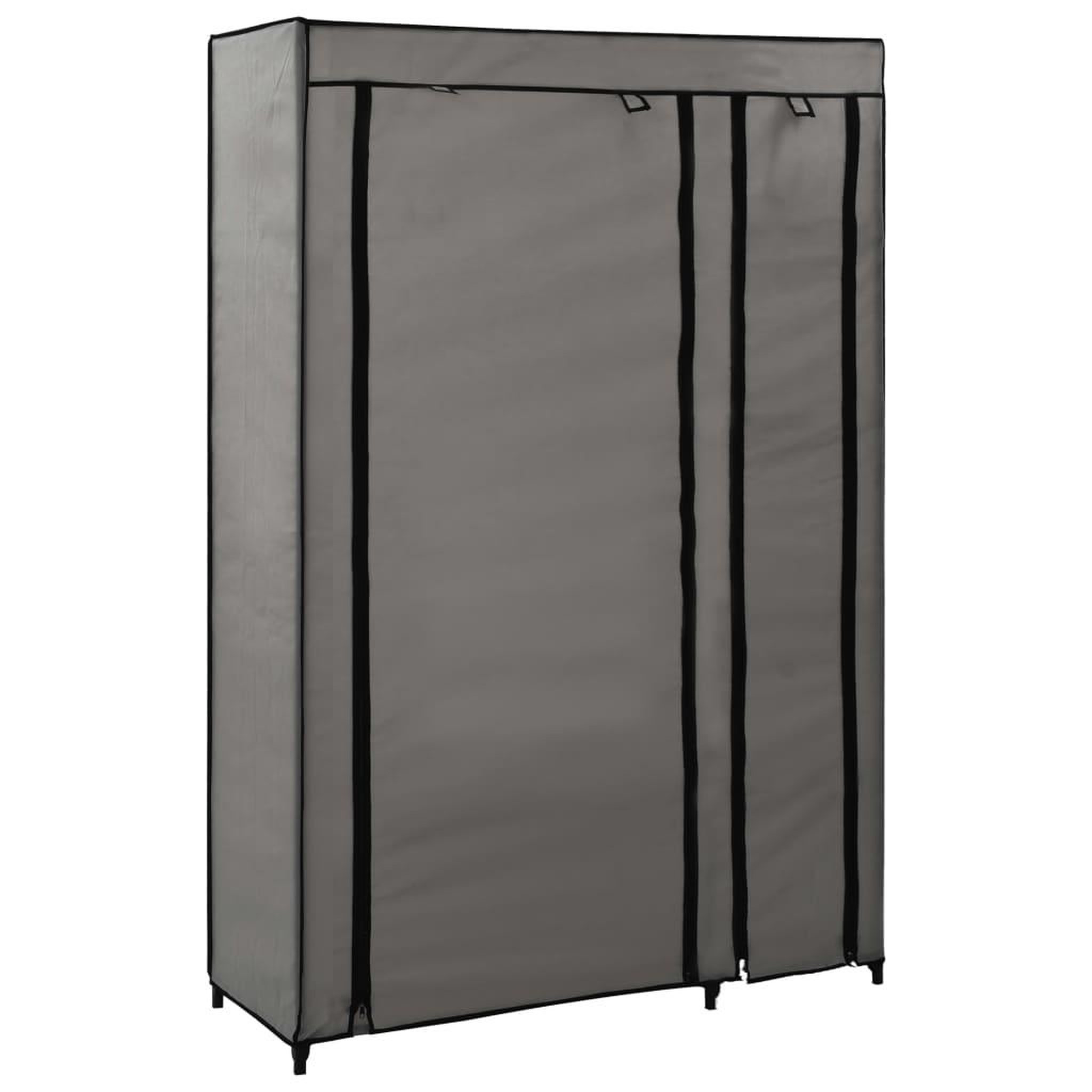 Voir la diapositive 2 : VIDAXL Garde-robes pliables 2 pcs Gris 110x45x175 cm Tissu