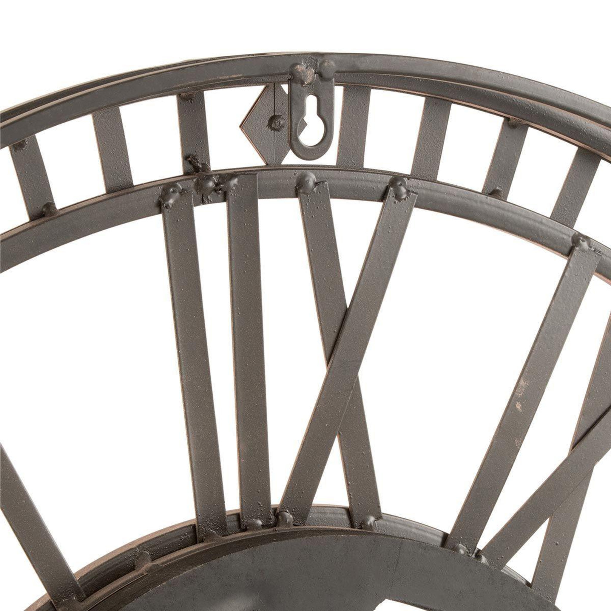 Voir la diapositive 3 : J-LINE Horloge murale design  chiffres romains  60cm or