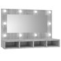 Voir la diapositive 2 : VIDAXL Armoire a miroir avec LED Sonoma gris 90x31,5x62 cm