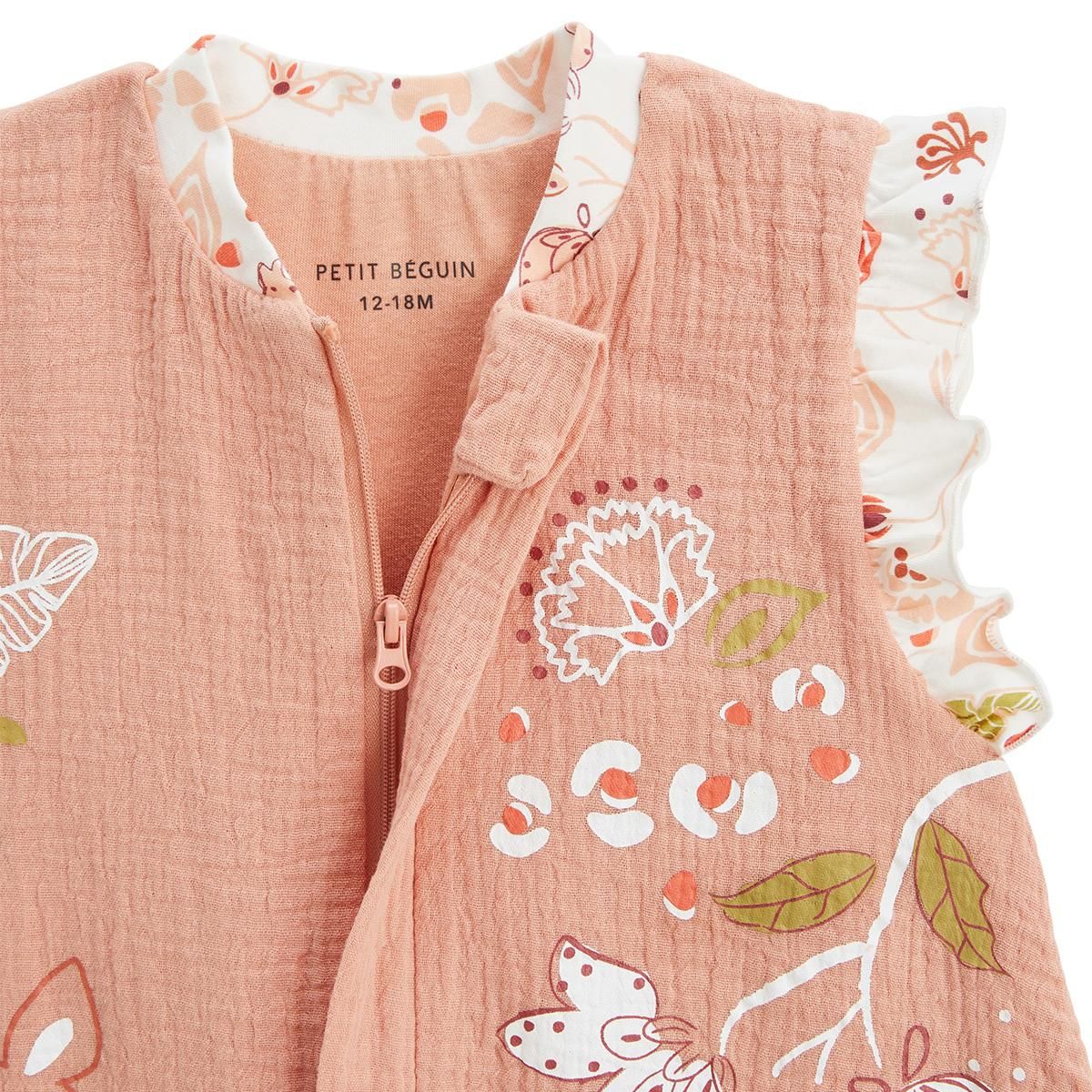 Petit Béguin Turbulette d'été en gaze de coton avec pieds retroussables Mindanao