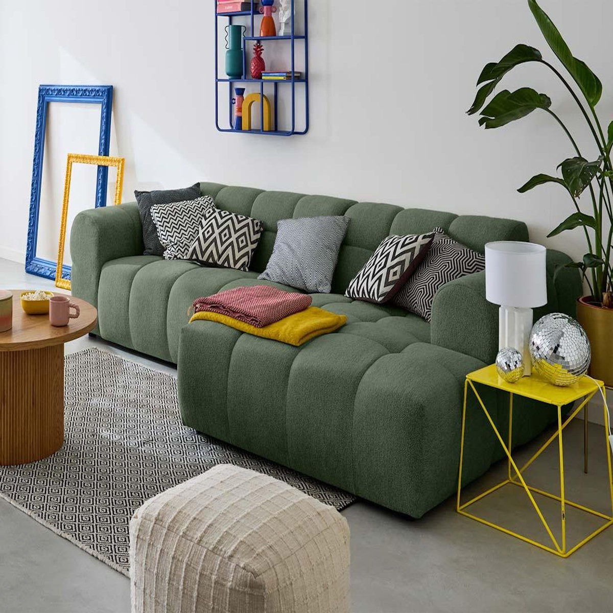 LISA DESIGN Ray - canapé d'angle droit - 4 places - en tissu texturé