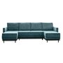 Voir la diapositive 6 : LISA DESIGN Charlie - canapé panoramique en u - 7 places - convertible avec coffre - en velours côtelé