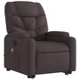 Voir la diapositive 4 : VIDAXL Fauteuil inclinable de massage Marron fonce Tissu