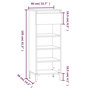 Voir la diapositive 6 : VIDAXL Etagere a chaussures Sonoma gris 40x36x105 cm Bois ingenierie