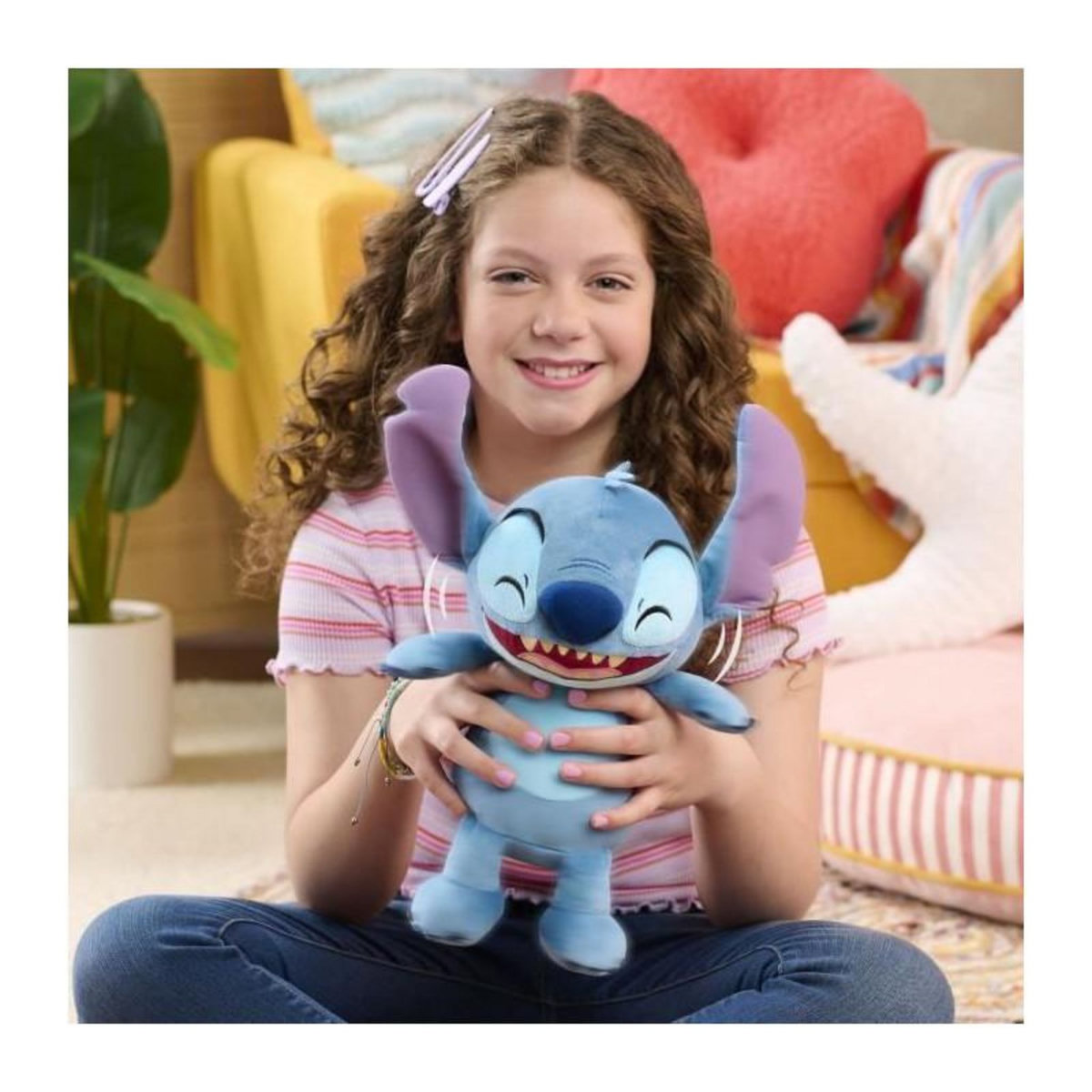 Peluche interactive - LICENCE /STITCH - Peluche Rit et Tremble Stitch - 25 cm, rit et tremble quand secoué