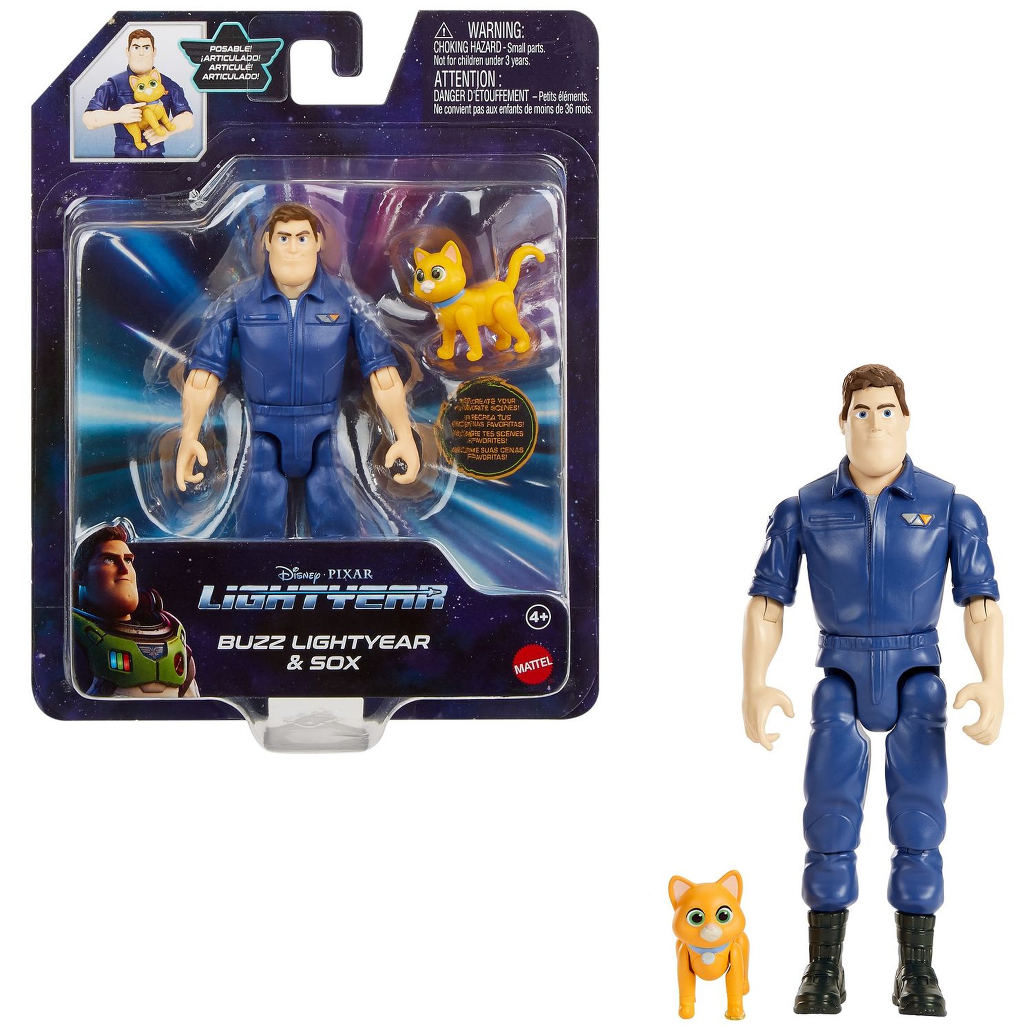 Voir la diapositive 2 : MATTEL Figurine Buzz l'Éclair JMPST 12 cm