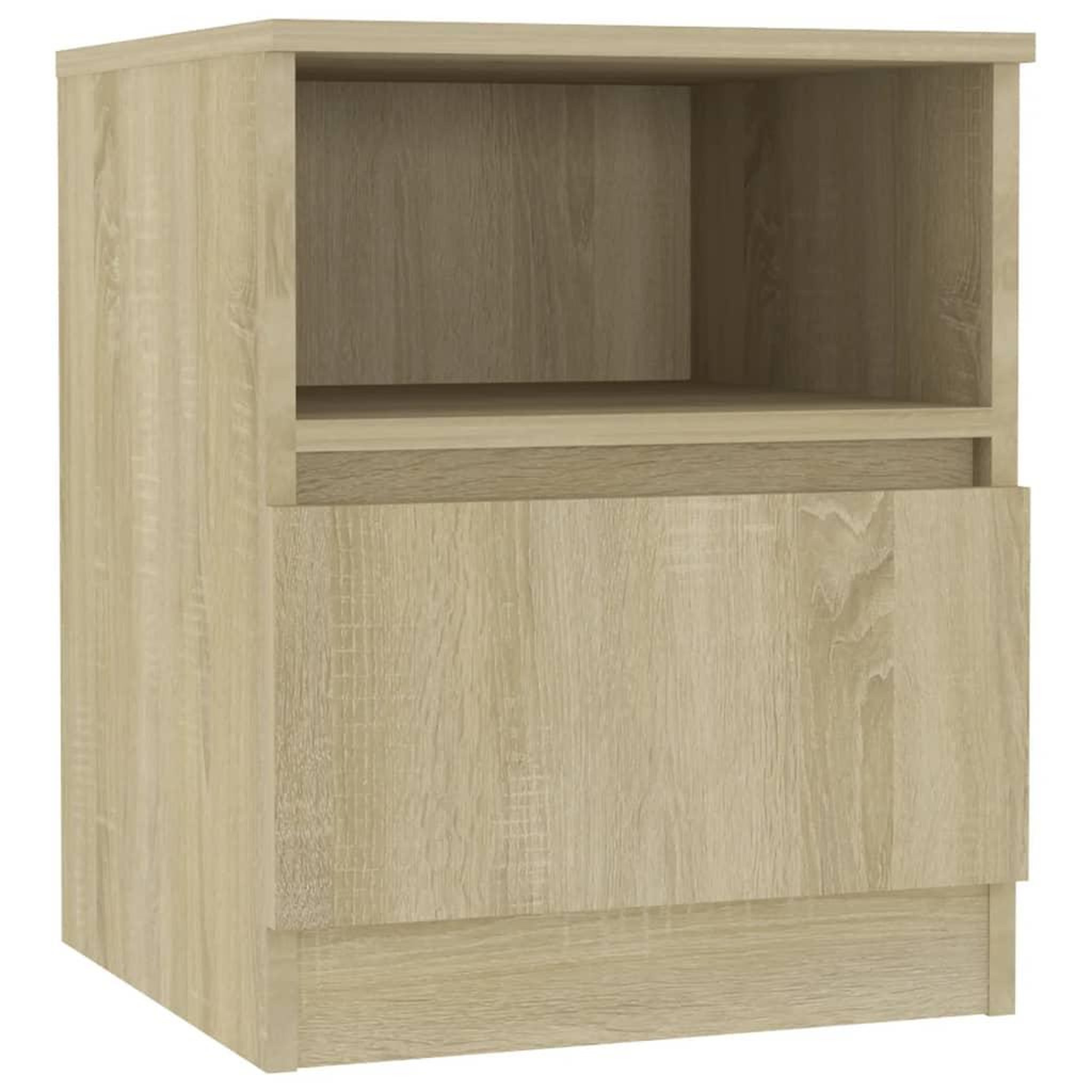 Voir la diapositive 2 : VIDAXL Table de chevet Chene sonoma 40x40x50 cm Agglomere