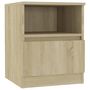 Voir la diapositive 2 : VIDAXL Table de chevet Chene sonoma 40x40x50 cm Agglomere