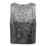 JACQUELINE DE YONG Top Sequins Gris  Femme JDY Milo. Coloris disponibles : Gris