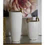 Voir la diapositive 6 : Paris Prix Vase Design en Céramique  Shopping  25cm Blanc