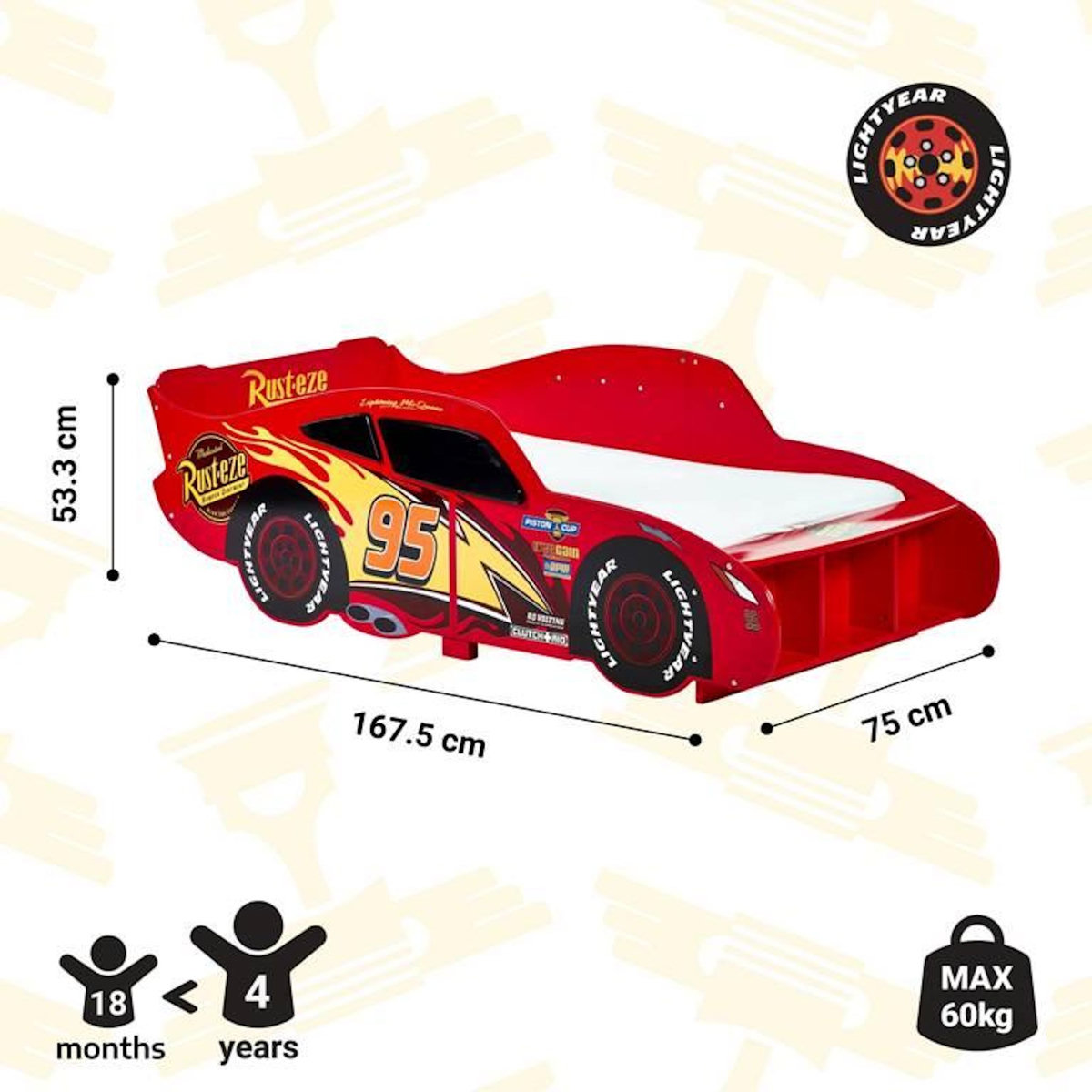 DISNEY Lit Voiture Cars Lighting McQueen