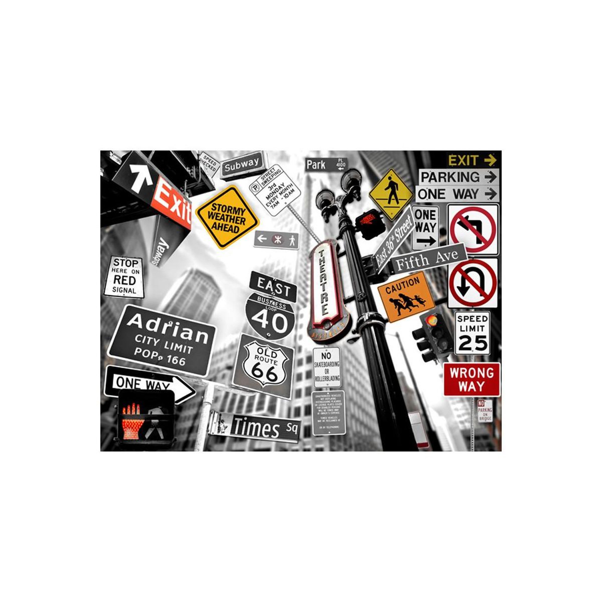 Voir la diapositive 2 : Paris Prix Papier Peint  Panneaux de Signalisation à New York III