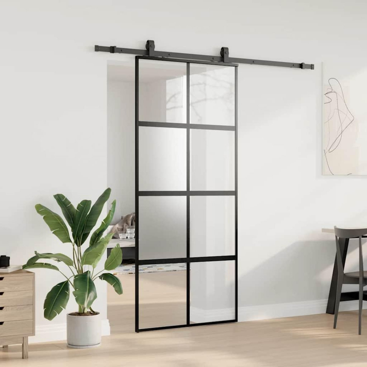 VIDAXL Porte coulissante avec kit de quincaillerie noir 90x205 cm