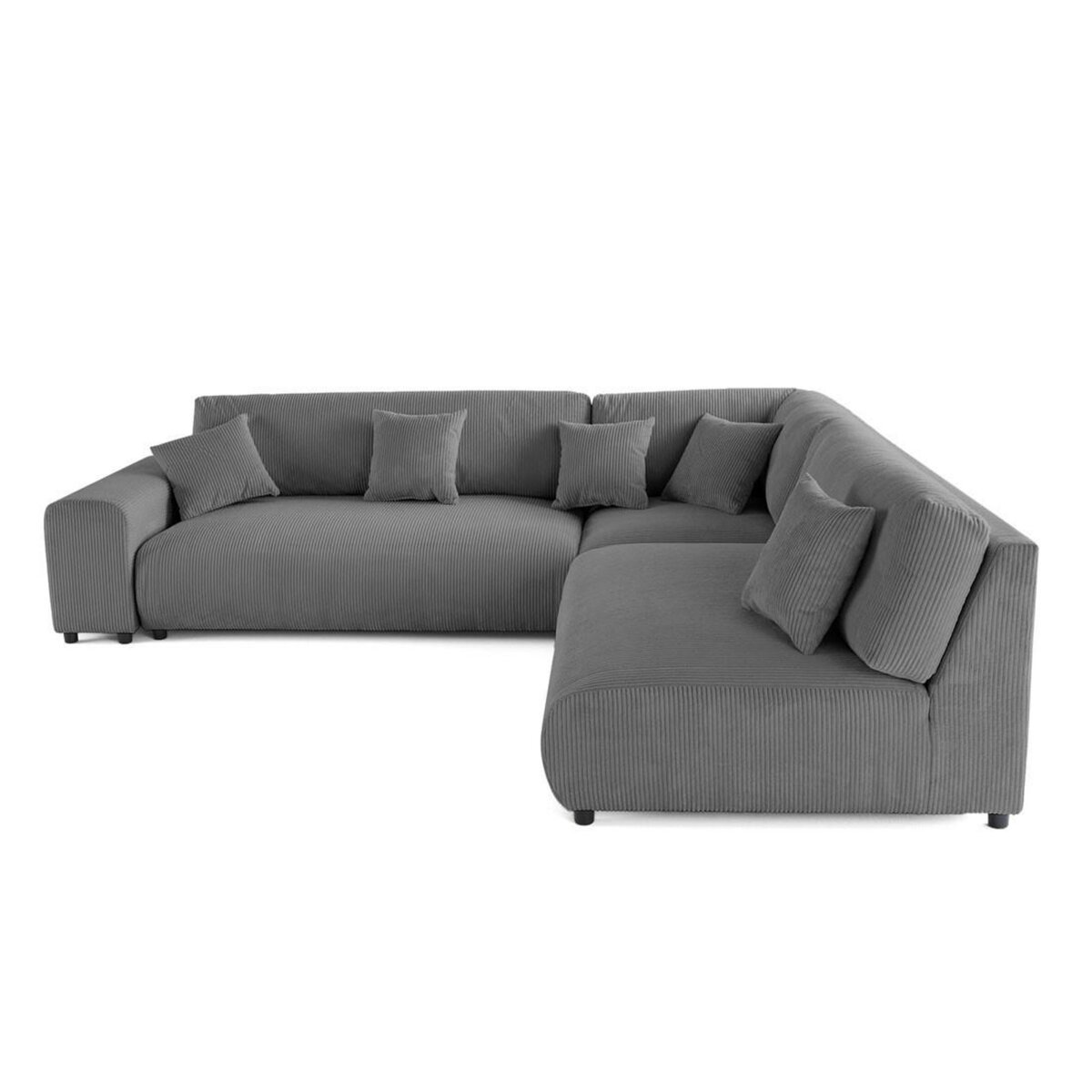 LISA DESIGN Garance - canapé modulable d'angle droit - 6 places - en velours côtelé