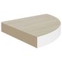 Voir la diapositive 2 : VIDAXL Etagere d'angle murale Chene et blanc 25x25x3,8 cm MDF