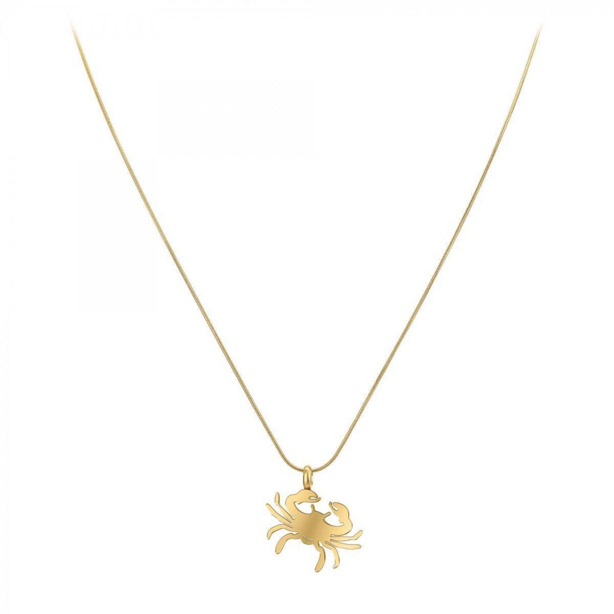 SC BOHEME Collier astrologie  Cancer  SC Bohème en Acier Finement doré