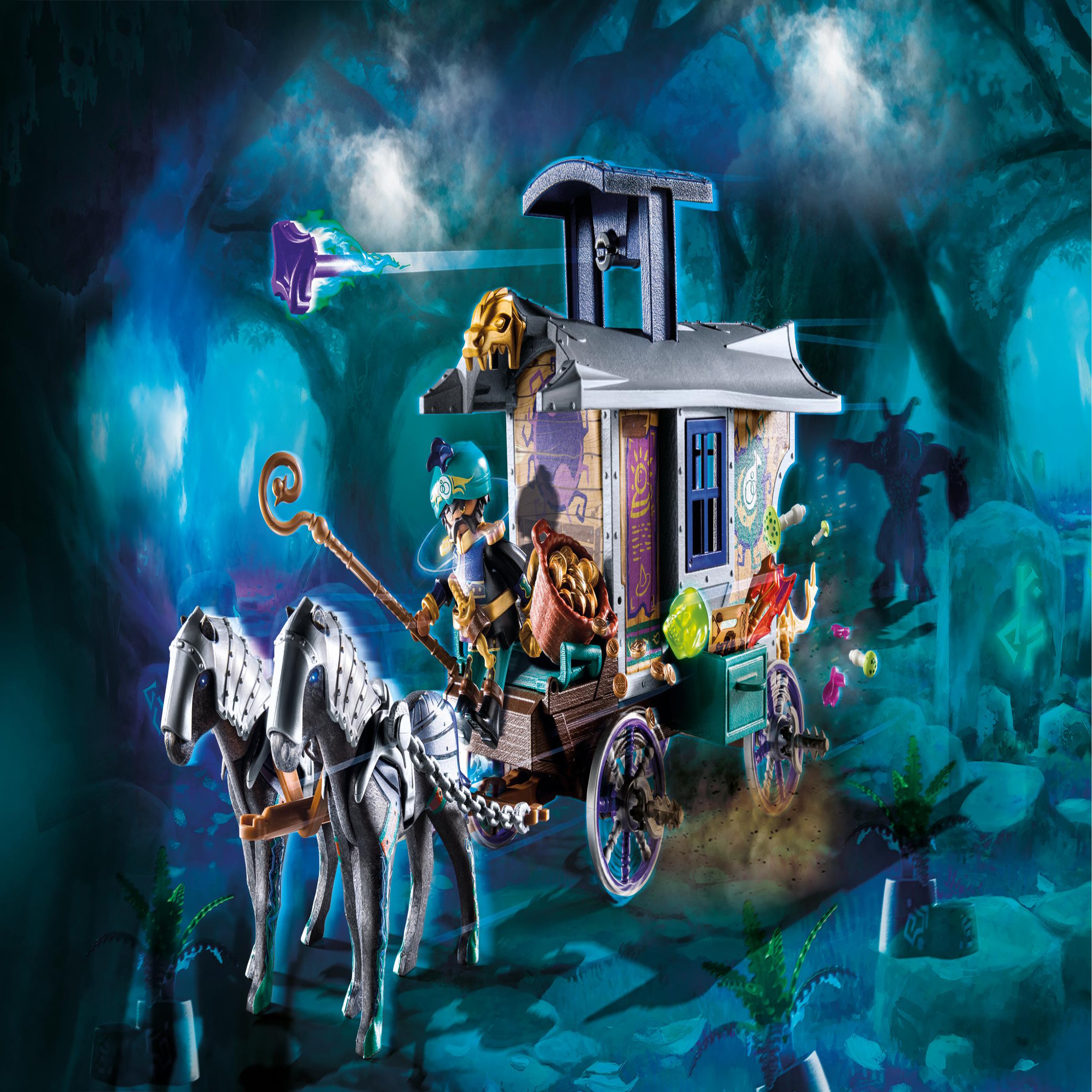 Voir la diapositive 5 : PLAYMOBIL 70903 - Novelmore Marchand et chariot