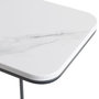 Voir la diapositive 2 : Paris Prix Table d'Appoint Effet Marbre  Alba  67cm Blanc & Noir