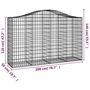 Voir la diapositive 6 : VIDAXL Paniers a gabions arques 40 pcs 200x50x120/140 cm Fer galvanise