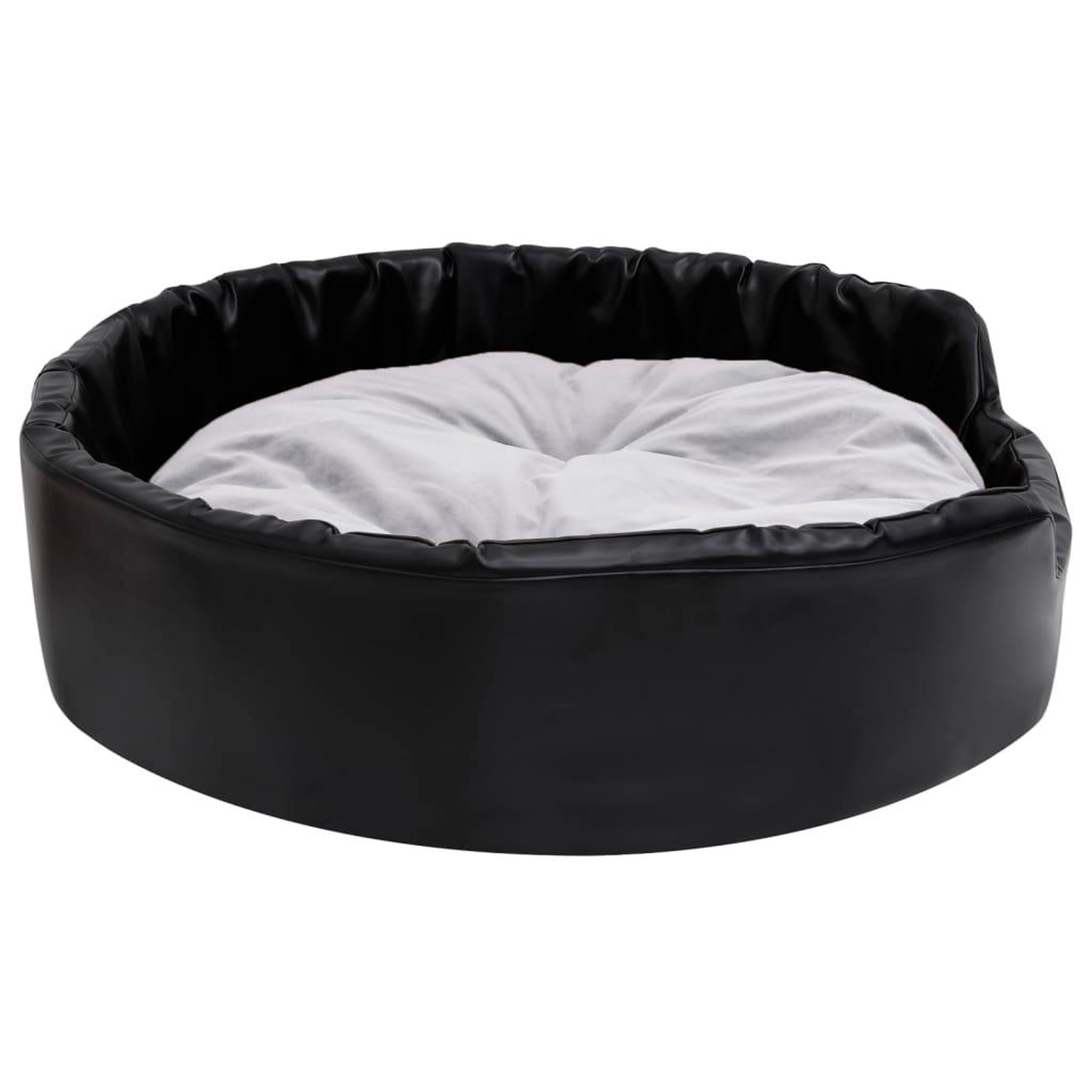 Voir la diapositive 4 : VIDAXL Lit chiens Noir et gris 90x79x20 cm Peluche et similicuir